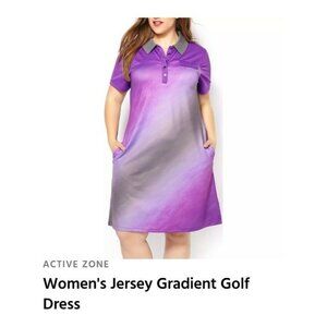 Active Zone Golf  SZ 5X Purple Activewear Dress